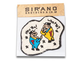 【SIRANO BROS/シラノブロス】2022SS「Chain Stitched Emblem “Hey You! Who Me?”/チェーンステッチエンブレム”ヘイユー！フーミー？”」【あす楽対応】(COTTON PICKIN TATTOO/コットンピッキンタトゥー/ハーレー/ホットロッド/バイク/WOLF PACK/ウルフパック)