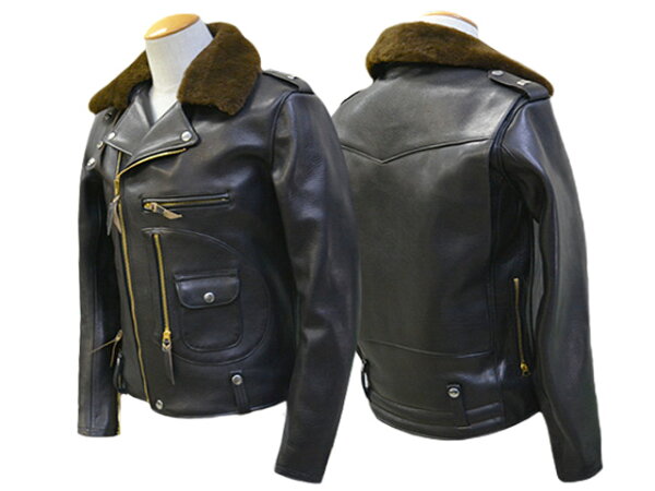 【BOOTES/ボーテス】「D-Pocket Double Riders Jacket”Aurochs”/Dポケットダブルライダースジャケット”オーロックス”」(BTS-AUROCHS-B)  (FINE CREEK LEATHERS/ファインクリークレザーズ/FINE CREEK&CO)