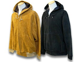 全2色【CWORKS by FINE CREEK&CO/シーワークス バイ ファインクリークアンドコー】「Deerskin Hooded Parka”Crispy”/ディアスキンフーデッドパーカー”クリスピー”」(CWJK016)(ファインクリークレザーズ/アメカジ/WOLF PACK/ウルフパック)