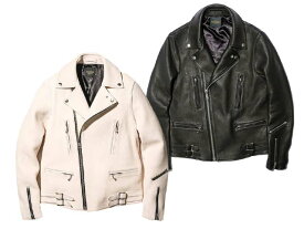 全2色【FINE CREEK&CO/ファインクリークアンドコー】「Deerskin Double Riders Jacket”Edward”/ディアスキンダブルライダースジャケット”エドワード”」(ACJK026)【予約商品/2026年中入荷予定】(ファインクリークレザーズ/ハイラージレザーズ/ウルフパック)