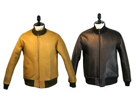 全2色【CWORKS by FINE CREEK&CO/シーワークス バイ ファインクリークアンドコー】2025AW「Deerskin Deck Zip Jacket”Zephyr”/ディアスキンデッキジップジャケット”ゼファー”」(CWJK033)【予約商品/2026年中入荷予定】(ファインクリークレザーズ/ウルフパック)