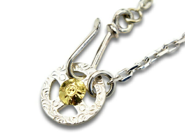【FIRST ARROW's/ファーストアローズ】「Medium Necklace Chain with Medicine Wheel with K18/K18付きメディスンホイール付きミディアムネックレスチェーン」(O-062+P-077)  (ネイティブ/インディアン/アメカジ/アクセサリー/プレゼント/WOLF PACK/ウルフパック)