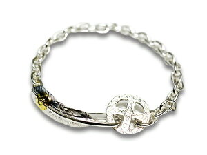 yFIRST ARROW's/t@[XgA[YzuSmall Feather Hook+Medicine Wheel Chain Bracelet with K18/K18tX[tFU[tbN+fBXzC[`F[uXbgv(BR-306)(lCeBu/CfBA/A