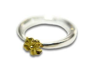 �yFIRST ARROW's/�t�@�[�X�g�A���[�Y�z�uLoop Ring with K18 Small Flower/K18�X���[���t�����[�t�����[�v�����O�v(R-028)(�l�C�e�B�u/�C���f�B�A��/�W���G���[/�n���h���C�h/�V���o�[/�S�[���h/�A���J�W/�n