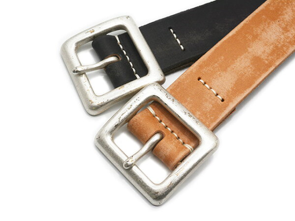 全2色【FULLCOUNT/フルカウント】「Wild Leather Garrison Belt/ワイルドレザーギャリソンベルト」(6211)  (デニム/ジーンズ/インディゴ/アメカジ/ホイールズアパレル/ハーレー/ホットロッド/ミリタリー/WOLF PACK/ウルフパック)