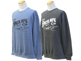 【HWZN BROSS/ハウゼンブロス】2023AW「Garment Dyed Crew Neck Sweat Shirts/ガーメントダイドクルーネックスウェットシャツ」【あす楽対応】(ホイールズアパレル/アメカジ/ホットロッド/ハーレー/WOLF PACK/ウルフパック)