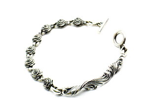 �yMAD CULT/�}�b�h�J���g�z�uPiece of Flow with Rose Bracelet/�s�[�X�I�u�t���E�E�B�Y���[�Y�u���X���b�g�v(B-25)(Silver925/�A�N�Z�T���[/�W���G���[/�v���[���g/�o�C�J�[/�n�[���[/�z�b�g���b�h/�A���J