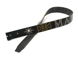 全2色【MAD CULT/マッドカルト】「MC Member Belt”Iron Cross”/MCメンバーベルト”アイアンクロス”」(LBS-03)(Silver925/Brass/レザー/革/スタッズ/アクセサリー/プレゼント/バイカー/ハーレー/ホットロッド/アメカジ/ハンドメイド/WOLF PACK/ウルフパック)