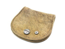 【MAD CULT/マッドカルト】「KUDU Gulp Coin Case with Silver Concho”Stone”/クーズーガルプコインケースウィズシルバーコンチョ”ストーン”」(LC-02-SVC)(アクセサリー/ジュエリー/プレゼント/ハーレー/アメカジ/ハンドメイド/WOLF PACK/ウルフパック)