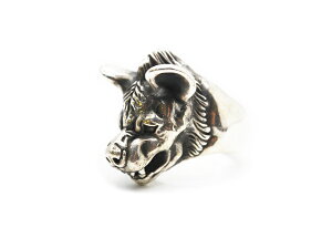 �yMAD CULT/�}�b�h�J���g�z�uHyena Head Ring/�n�C�G�i�w�b�h�����O�v(R-29)(Silver925/�A�N�Z�T���[/�W���G���[/�v���[���g/�o�C�J�[/�n�[���[/�z�b�g���b�h/�A���J�W/�n���h���C�h/WOLF PACK/�E���t�p�b