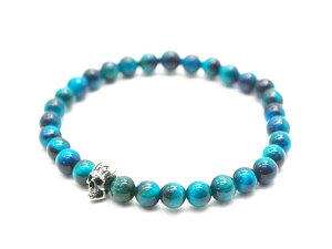 �yMAD CULT/�}�b�h�J���g�z�uFucking BABY Stone Bracelet�hBlue Green Tiger Eye�h/�t�@�b�L���O�x�C�r�[�X�g�[���u���X���b�g�h�u���[�O���[���^�C�K�[�A�C�h�v(SB-19)(Silver925/�A�N�Z�T���[/�n�[���[/�z�b