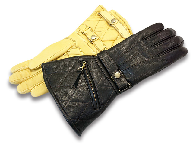 全2色「The Gauntlet Glove”Type2” ザ・ガントレットグローブ”タイプ2”」<br><br>(冬用ウインターグローブ レザーグローブ ハーレー チョッパー ボバー バイク乗り バイカー プレゼント 手袋 WOLF PACK ウルフパック)