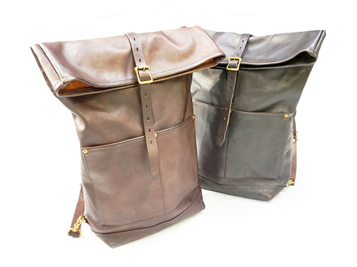 楽天市場】全2色【vasco/ヴァスコ】「Leather Roll Top Rucksack 