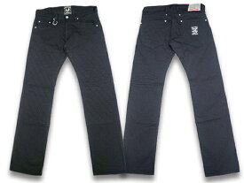 【SKULL FLIGHT/スカルフライト】「SS Pants Type6 Straight Cut”Double Knee Stretch Denim”/SSパンツタイプ6ストレートカット”ダブルニーストレッチデニム”」(BK×BK)【あす楽対応】(CALIFORNIA LINE/カリフォルニアライン/WOLF PACK/ウルフパック)