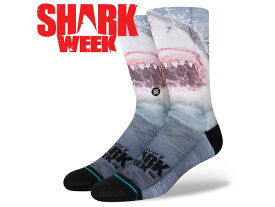 【STANCE SOX/スタンスソックス】「Crew Socks”PEARLY WHITES”/クルーソックス”パーリーホワイツ”」【あす楽対応】(Shark Week/シャークウィーク/NBA/バスケ/MLB/野球/アメカジ/ハーレー/ホットロッド/バイカー/プレゼント/靴下/WOLF PACK/ウルフパック)