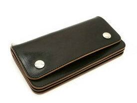 【TISS CUSTOM LEATHERS/ティスカスタムレザーズ】「Teacore Old School Trucker Wallet/茶芯オールドスクールトラッカーウォレット」(Narrow Stitch)(ハーレー/バイカー/ホットロッド/プレゼント/財布/WOLF PACK/ウルフパック)