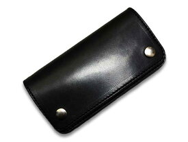 【TISS CUSTOM LEATHERS/ティスカスタムレザーズ】「Plain Wallet/プレーンウォレット」(BK/A-1)(ハーレー/バイカー/アメカジ/レザークラフト/ホットロッド/プレゼント/財布/WOLF PACK/ウルフパック)