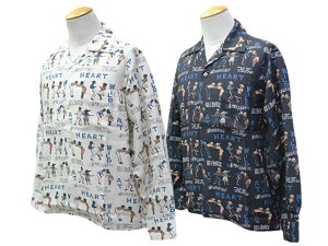 �S2�F�yWILD AT HEART/���C���h�A�b�g�n�[�g�z2025AW�u�hSKA Open Collar L/S Shirts/�h�X�J�h�I�[�v���J���[�����O�X���[�u�V���c�v(8253007)(�A���`�F���W���O���u/POP EYES/�|�b�v�A�C�Y/MONSTOR TIMES/�����X