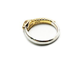【HΦS/エイチファイエス】「OUROBOROS RING/ウロボロスリング」(25HS-R-UB01-K10YG&SV)(galcia/ガルシア/UNCHANGING LOVE/アンチェンジングラブ/POP EYES/ポップアイズ/アメカジ/ホットロッド/WOLF PACK/ウルフパック)