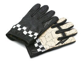 全2色【Vin&Age/ヴィン&エイジ】2024SS「Naughty Crack Short Glove/ナーティークラックショートグローブ」(VG24NS)(ハーレー/ハーレーダビッドソン/バイク/バイカー/ホットロッド/手袋/プレゼント/ホイールズアパレル/WOLF PACK/ウルフパック)