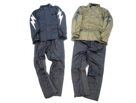 全2色【Vin&Age/ヴィン&エイジ】「Lightning Rain Suit/ライトニングレインスーツ」(TFR-2202)(ハーレー/バイク/雨具/カッパ/バイカー/ホットロッド/アウトドア/WOLF PACK/ウルフパック)