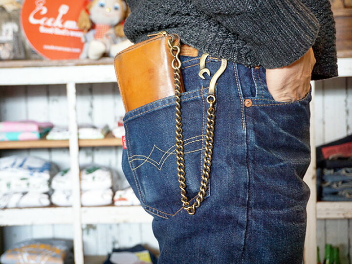 楽天市場】PUレザー ウォレットチェーン ウォレットロープ チェーン 