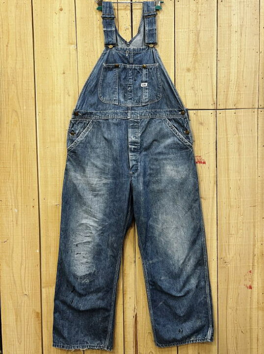 楽天市場】【中古】LEE JELT DENIM リーオーバーオール 古着 W42×L29 