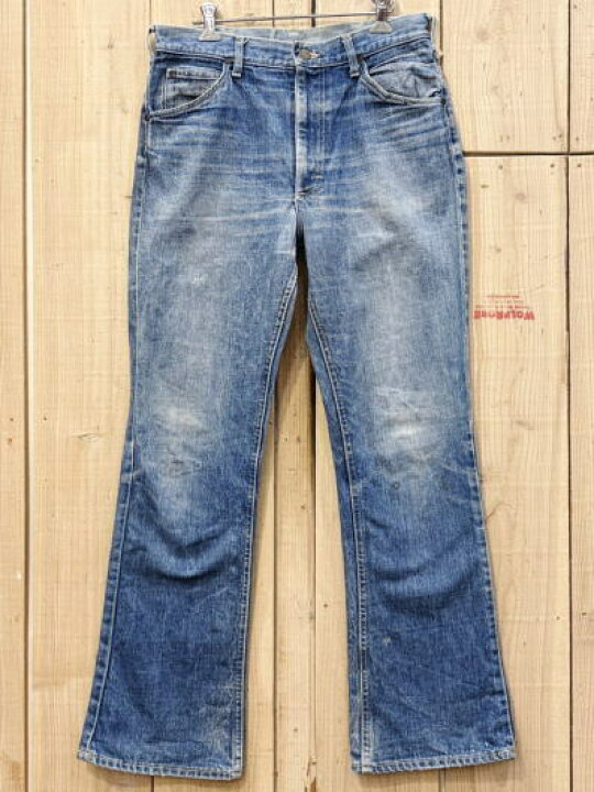 楽天市場】【中古】縦落ち 激ヒゲ LEE200 古着 70S ブーツカット リー 