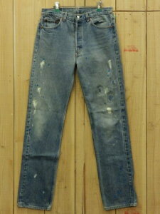 LEVIS/���[�o�C�X501/90S�Ò� �y�C���g�J�X�^��/MADE IN USA/W35×L36/�_���[�W�W�[���Y/�r��