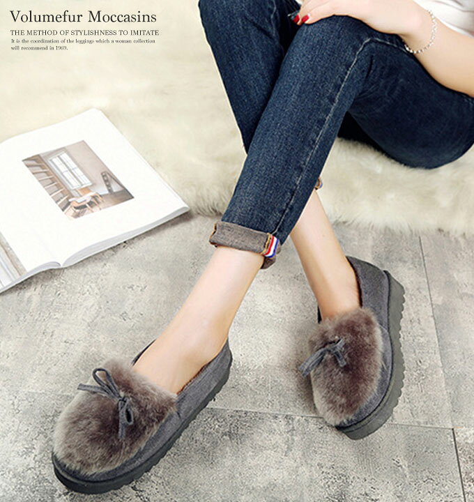 スリッポン レディース 厚底 秋冬 秋 冬 クッション ボア ファー インソール もこもこ ふわふわ ふかふか スニーカー シューズ カジュアル ルームシューズ 内ボア 暖かい あったか 歩きやすい かわいい おしゃれ 大きいサイズ Ss 155 5周年記念イベントが