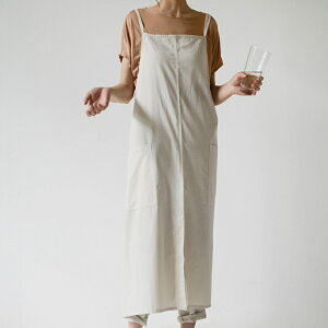 \15%OFF!クーポン/ エプロン チュニックエプロン レディース おしゃれ【メール便送料無料】防水 コットン 棉 家事 キッチン 料理 アースカラー エプロンワンピース 体型カバー カフェ 無地