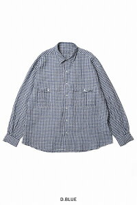 �|�[�^�[�N���V�b�N Porter Classic ���[���A�b�v���l���M���K���`�F�b�N�V���c ROLL UP LINEN GINGHAM CHECK SHIRT PC-016-3978