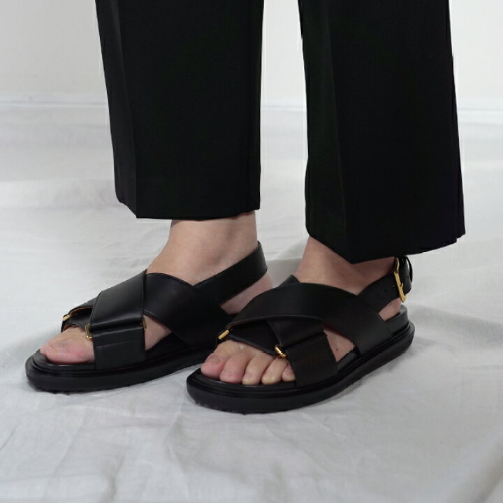 楽天市場】MARNI(マルニ) レザー製クリスクロスサンダル  