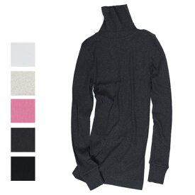 homspun ホームスパン 40/ー丸胴テレコ タートルネックプルオーバー 6286