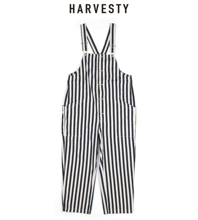 楽天市場】HARVESTY (ハーベスティ) STRIPES OVERALLS（ストライプ 