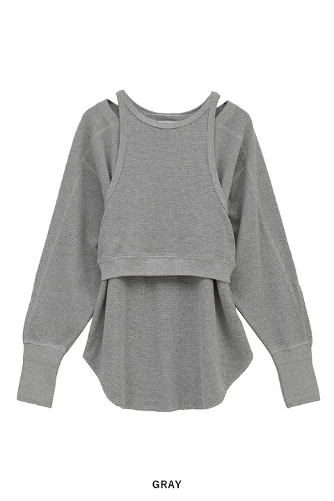 楽天市場】CLANE(クラネ) LAYRED BUSTIER THERMAL TOPS レイヤード  