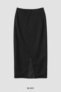 JANE SMITH(�W�F�[���X�~�X) WOOL RAYON FRONT OPEN LONG SKIRT �E�[�����[�����t�����g�I�[�v�������O�X�J�[�g 24SSK-#423L