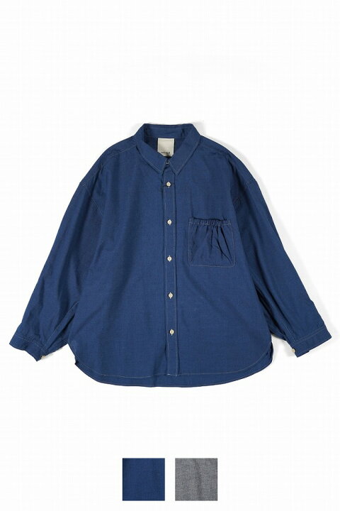 楽天市場】refomed(リフォメッド) WRIST PATCH WIDE SHIRT CHAMBRAY 
