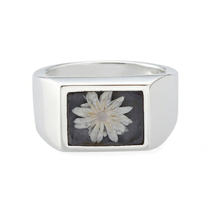 楽天市場】XOLO(ショロ) Signet Ring with Gray Flower シグネット 