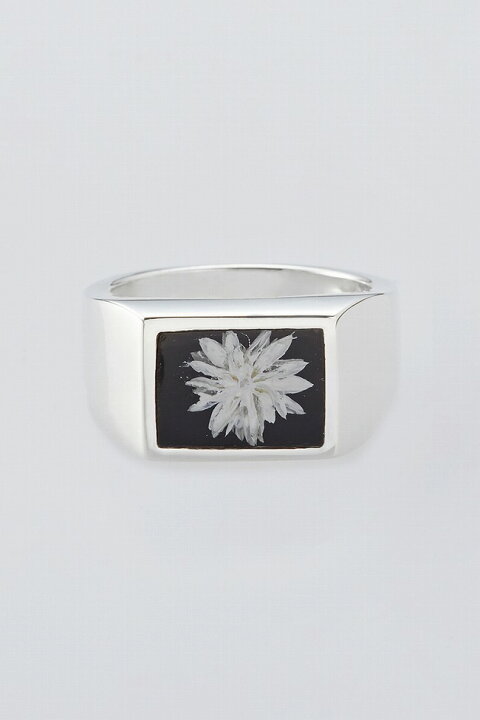 楽天市場】XOLO(ショロ) Signet Ring with Black Flower シグネット 