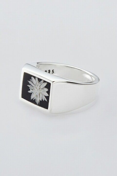楽天市場】XOLO(ショロ) Signet Ring with Black Flower シグネット 