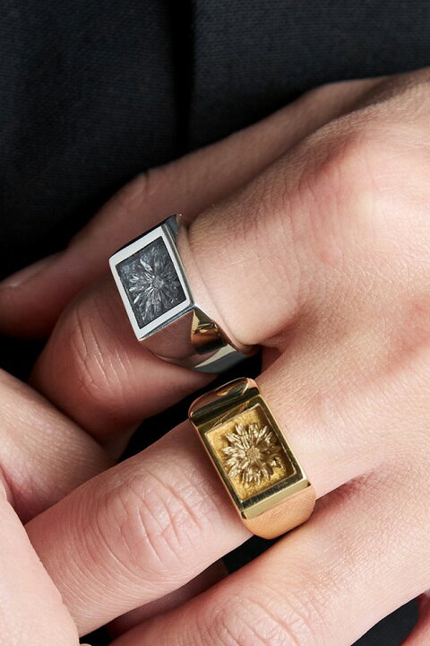 楽天市場】XOLO(ショロ) Signet Ring with Steel Gray Flower 