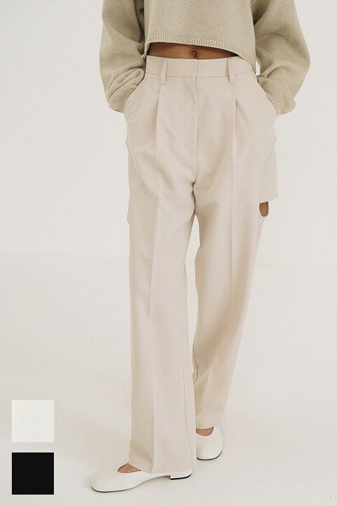 楽天市場】CLANE(クラネ) SIDE CIRCLE CUT PANTS サイドサークルカット  