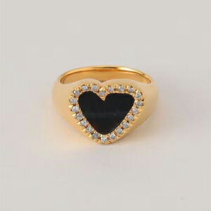 PREEK(�v���[�N) DIAMOND HEART STONE RING GOLD �_�C�������h�n�[�g�X�g�[�������O �S�[���h 18826990934
