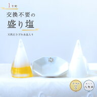 盛り塩 交換不要 水晶 円錐 1個 八角皿 セット おしゃれ 玄関 トイレ リビング 風水 インテリア 浄化 開…