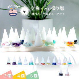 【選べる誕生石＆天然石】 盛り塩 1年 交換不要 円錐バラエティ セット おしゃれ 誕生石 12種 モリオン ストロベリークオーツ 2個 4個 6個 選択可能 風水オルゴナイト 癒し 風水 オルゴナイト セット ＼ 1年間使える 浄化 ／引越し祝い 開店祝い