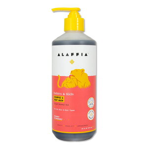 ALAFFIA �L�b�Y�V�����v�[���{�f�B�E�H�b�V�� �q�ǂ����� �I�[���X�L���^�C�v �R�R�i�b�c�X�g���x���[�̍��� 473ml�i16floz�j�A���t�B�A Kids SHAMPOO & BODY WASH Coconut Strawberry 16floz 473ml�y������