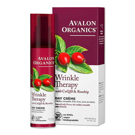 アバロンオーガニクス リンクルセラピー CoQ10 & ローズヒップ クリーム 50g(1.75oz) AVALON ORGANICS かさつき 乾燥 エイジング 年齢肌