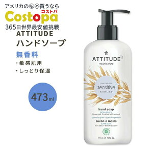 yő2000~OFFN[|zAeB`[h ZVeBuXL nh\[v  473ml (16floz) ATTITUDE Sensitive Skin Hand Soap Fragrance-Free AR   ێy킹Ĕz
