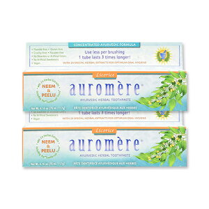 [2�Z�b�g] �I�[�����A �A�[�������F�[�_ �n�[�o���������� ���R���X���� 117g auromere Herbal Tooth Paste Licorice 4.16 oz�y�����񂹏��i�z�y���킹�Ĕ��������z